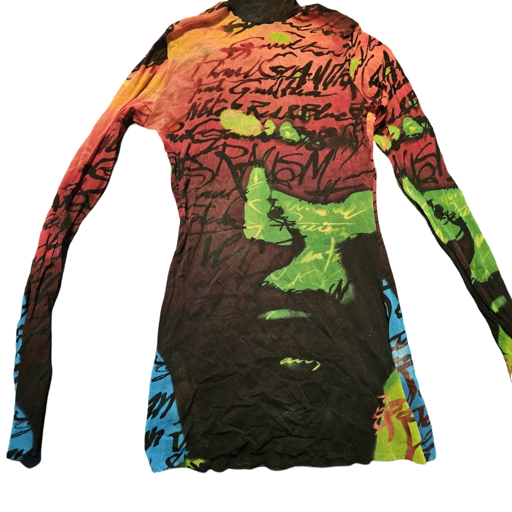 Multicolor Graphic Long Sleeve Top